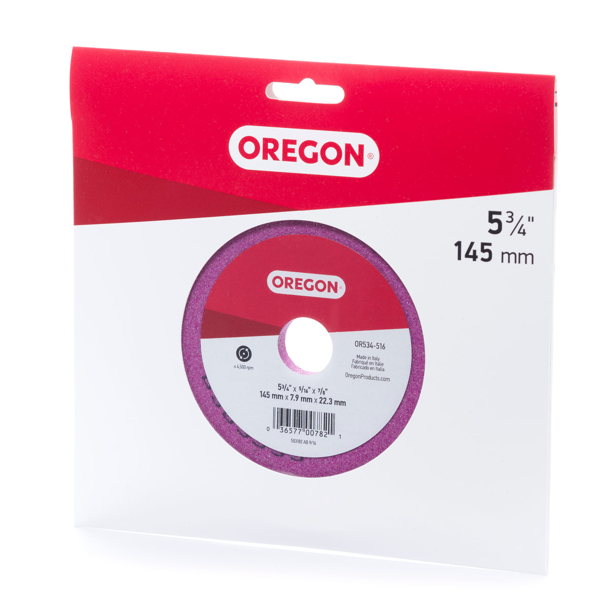 Oregon Grinding Wheel, 5 3/4" x 5/16"
