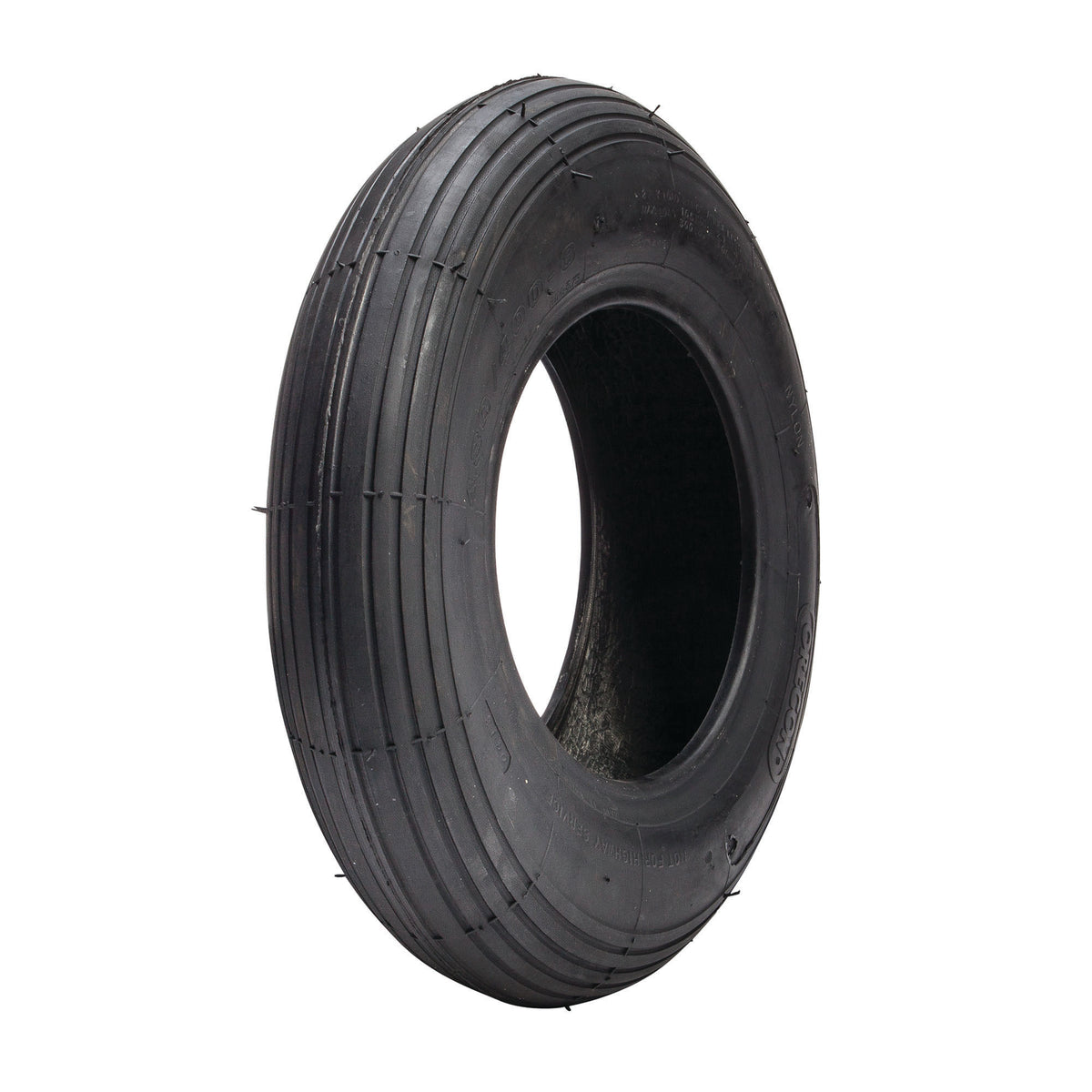 Oregon® 8 in. Wheelbarrow Tire, Premium 2 Ply Rib Tread, 480/400-8 (58-012)