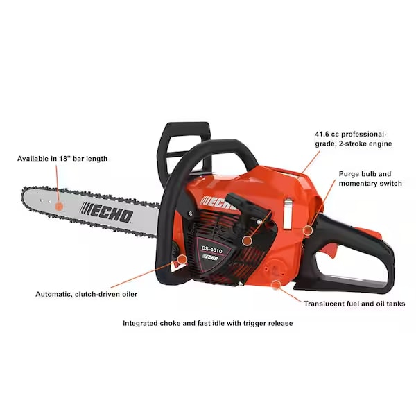 ECHO CS-4010 Gas Chainsaw & Carrying Case Value Pack – Belcher's