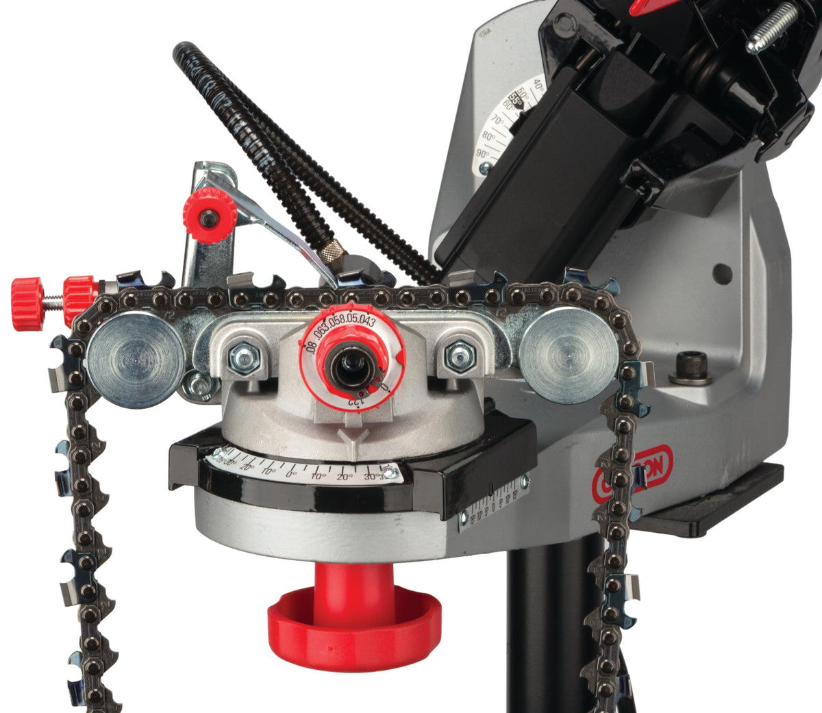 Oregon Professional 120-Volt Bench Grinder with Hydraulic Clamping, Universal Saw Chain Sharpener, for All Chainsaw Chains (620-120)