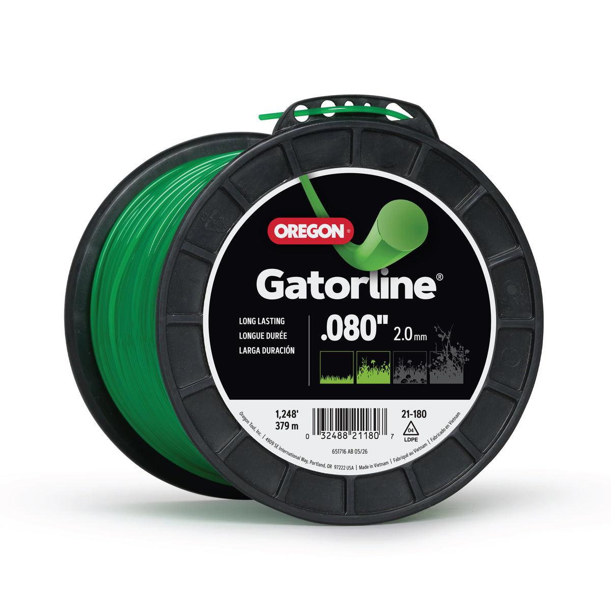 Oregon Gatorline Round Trimmer Line, .080 in. by 1248 FT