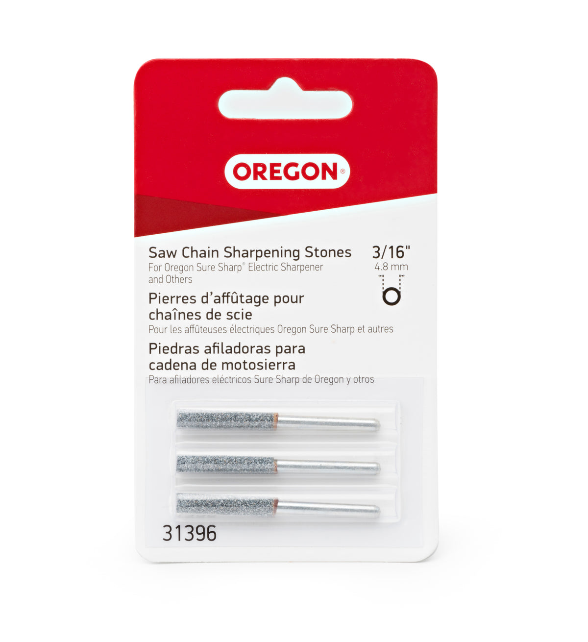 Oregon Sharpening Stones, 3/16", 3-Pack - 31396