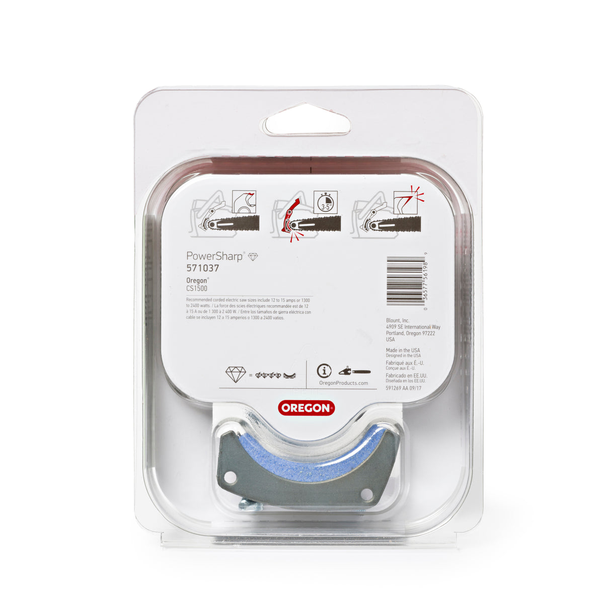 Oregon® PowerSharp Replacement Saw Chain for Oregon CS1500 Chain Saw Equipped with 18 in.Bar, Includes Sharpening Stone 571037