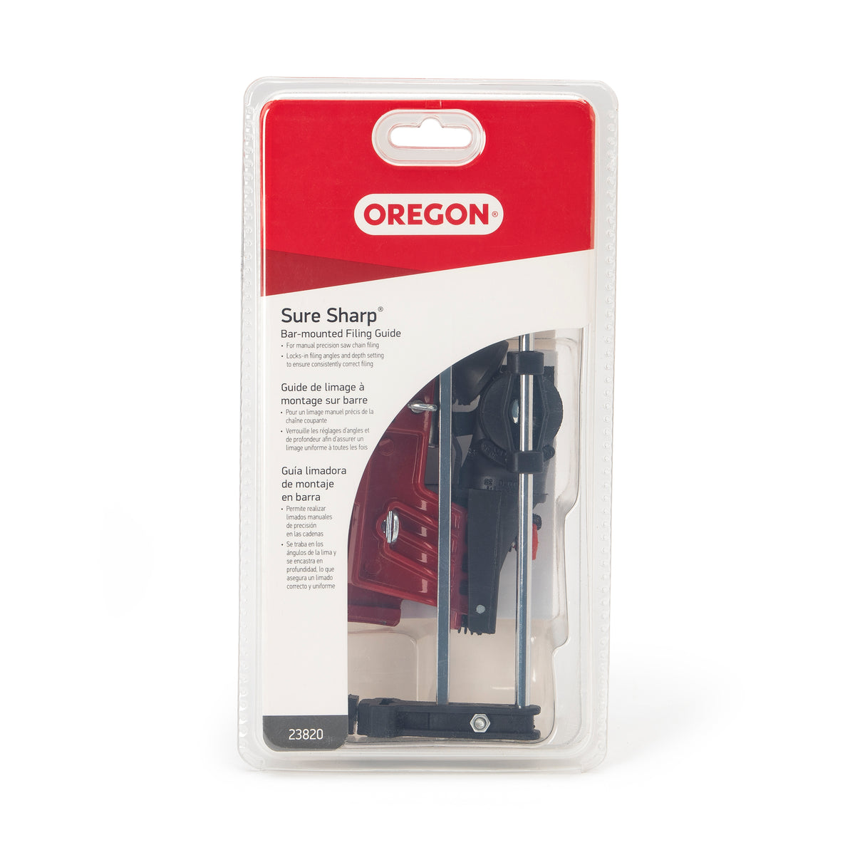 Oregon® Chainsaw Filing Guide, Bar Mount Design, Assists with Filing Chainsaw Chain for Better Consistency and Accuracy, 23820