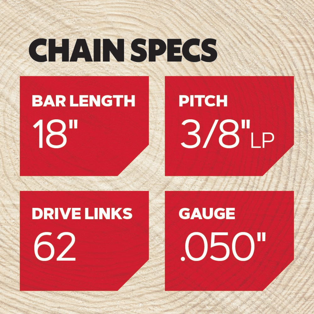 Oregon 91VXL VersaCut Saw Chain for 18 in. Bar - 62 Drive Links - fits Husqvarna, Echo, Poulan, Craftsman, Echo and more