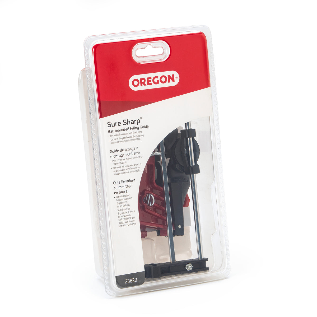 Oregon® Chainsaw Filing Guide, Bar Mount Design, Assists with Filing Chainsaw Chain for Better Consistency and Accuracy, 23820