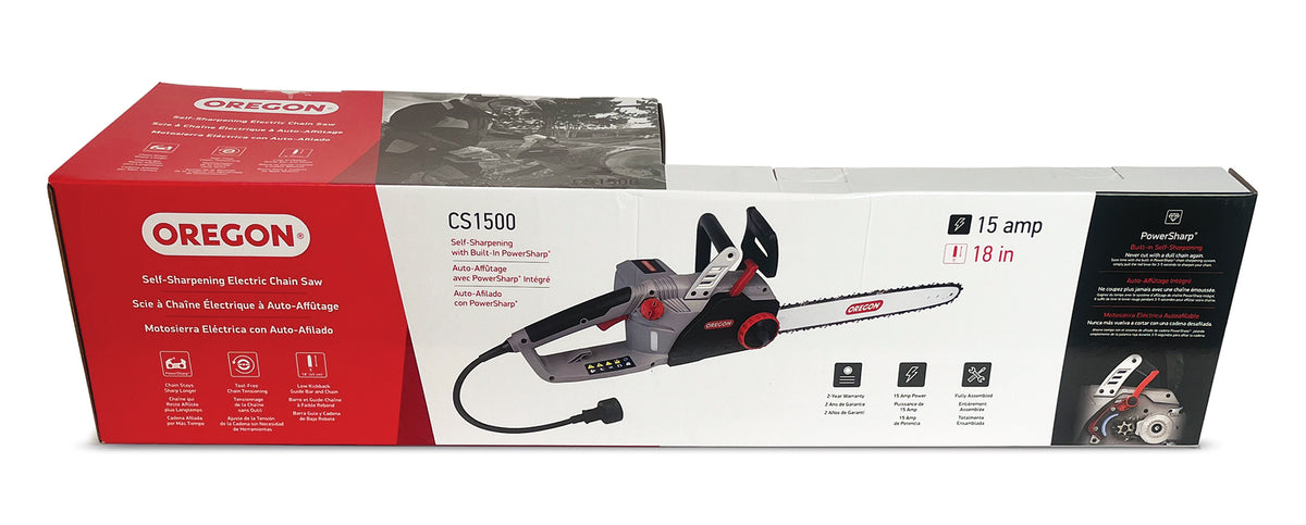 Oregon CS1500 18-inch 15 Amp , Self-Sharpening Corded Electric Chainsaw