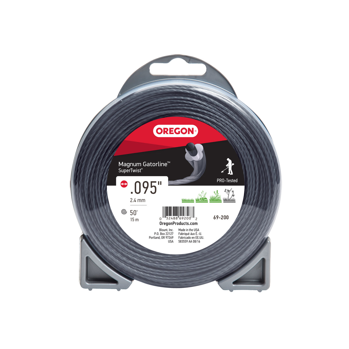 Oregon Magnum Gatorline Supertwist Trimmer Line, .095" inch by 50 Foot