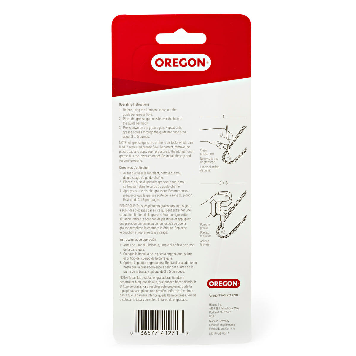 Oregon Premium Grease Gun for Chainsaw Chains 40469-A
