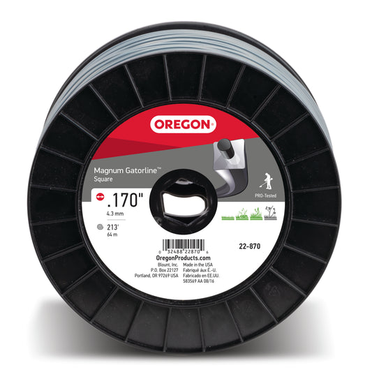 Oregon Magnum Gatorline Square Trimmer Line, .170 inch by 213 Foot
