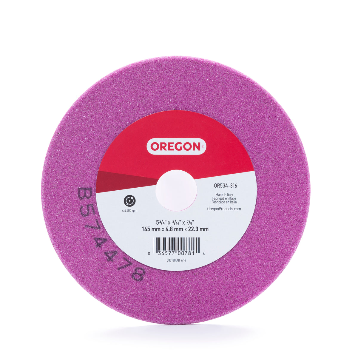 Oregon OR534-316A Grinding Wheel, 5-3/4" x 3/16"