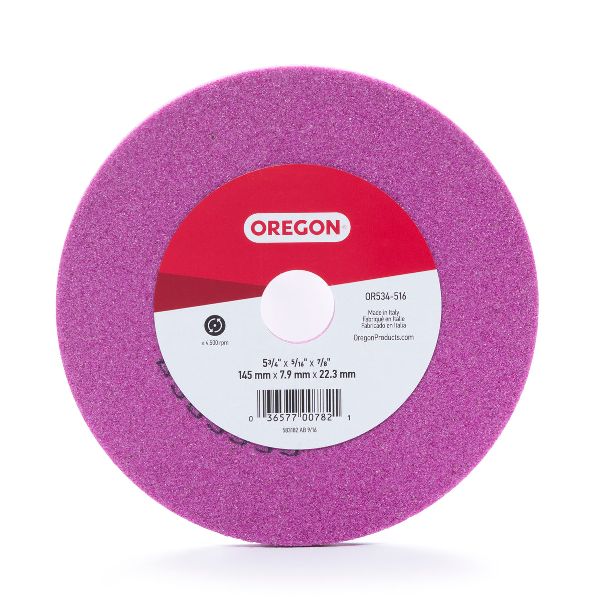 Oregon Grinding Wheel, 5 3/4" x 5/16"