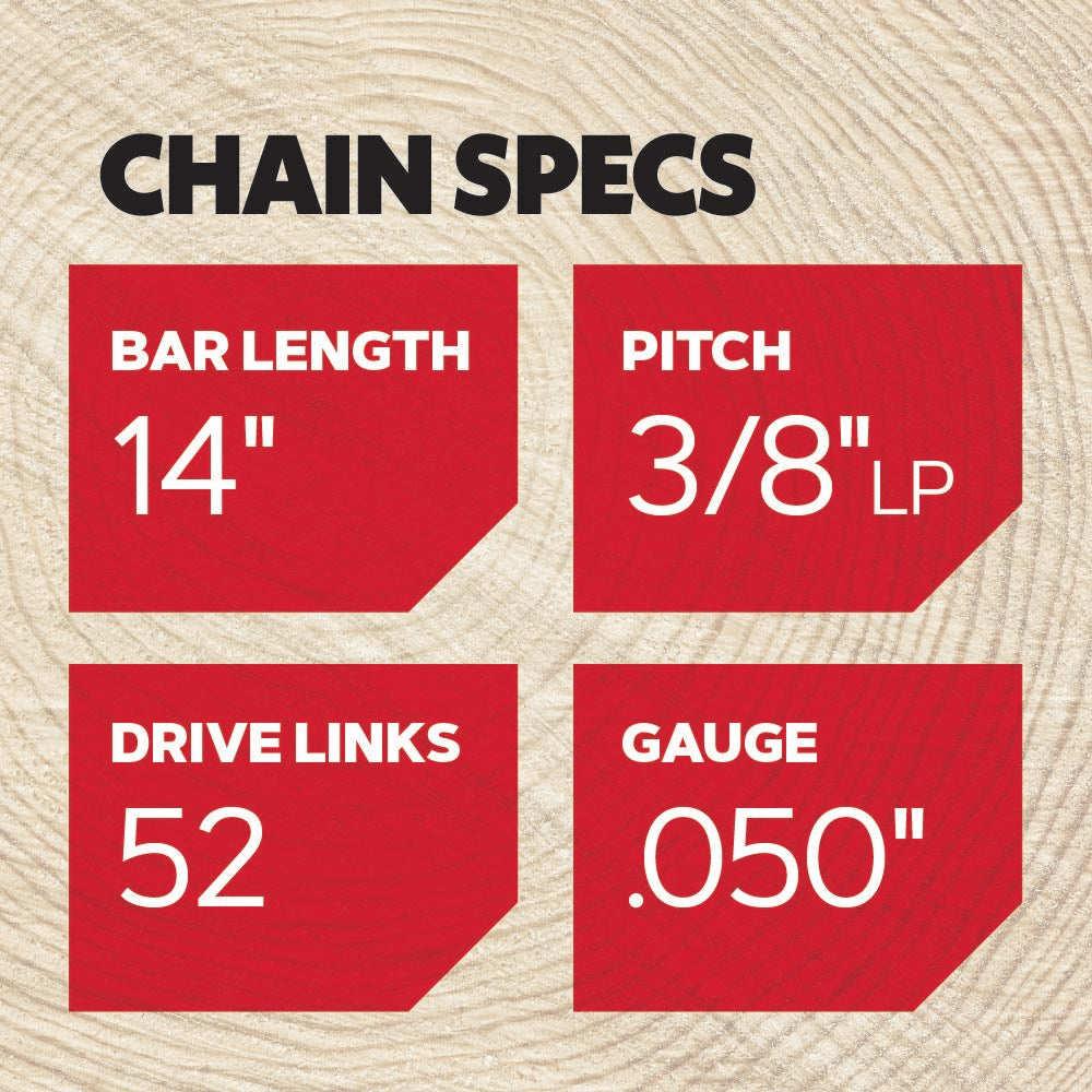 Oregon 91VXL VersaCut Saw Chain for 14 in. Bar - 52 Drive Links - fits Echo, Craftsman, Poulan, Homelite, Makita Husqvarna and more