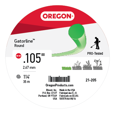 Oregon Gatorline Round Trimmer Line, .105 in. by 114 FT