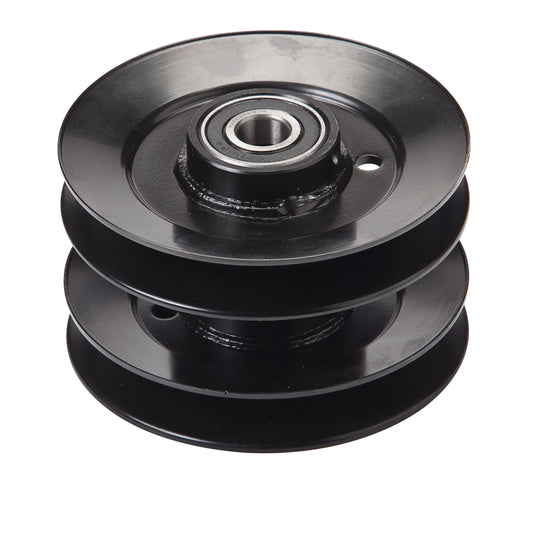 Oregon Double Pulley Assembly with bearings, fits 42” decks with 2-belt systems