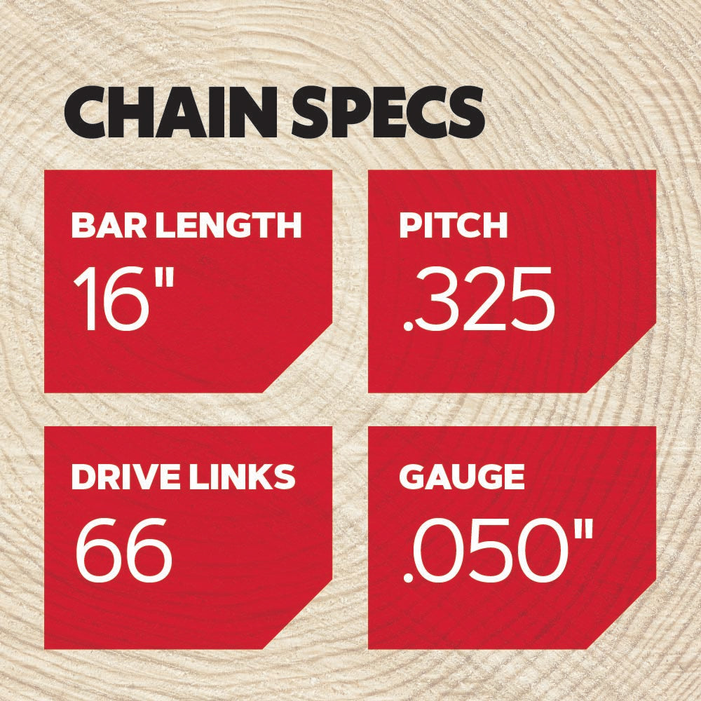 Oregon 95TXL SpeedCut Saw Chain for 16 in. Bar - 66 Drive Links - fits Echo, Husqvarna and Jonsered, Craftsman, Makita and others