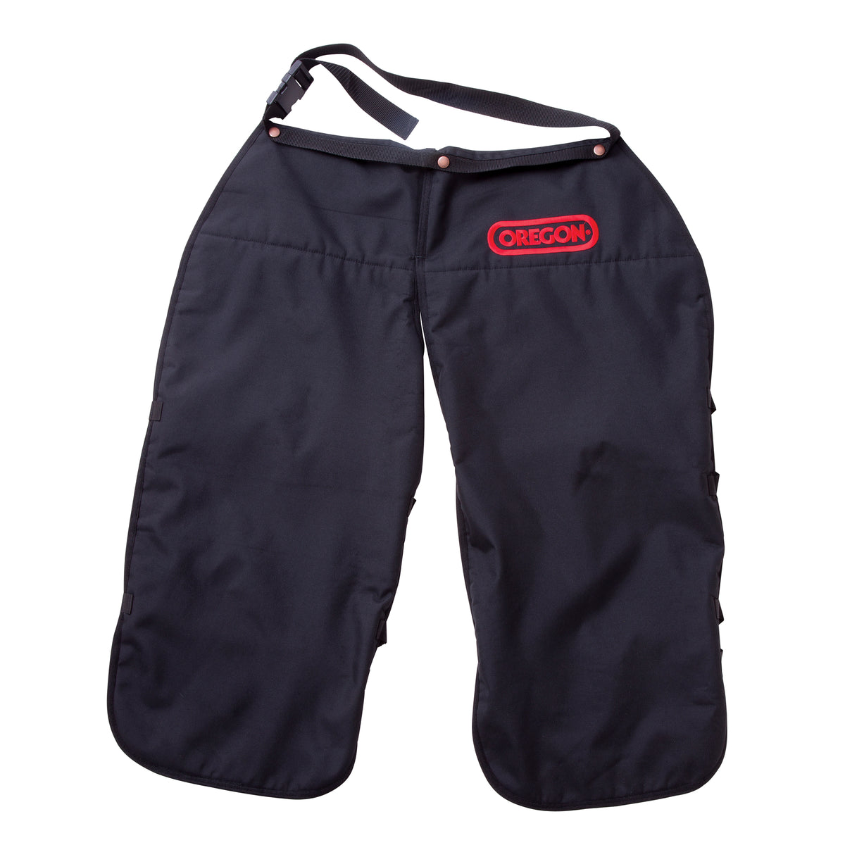 Oregon® Protective Chainsaw Chaps, Black, 8 layers of breathable warp knit chainsaw protection, One Size Fits All 563979