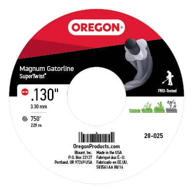 Oregon Magnum Gatorline Supertwist Trimmer Line, .130 Inch by 750 Foot