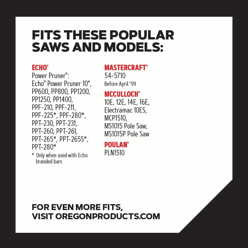 Oregon 91VXL VersaCut Saw Chain for 10 in. Bar - 39 Drive Links - fits Echo, Poulan, McCulloch, Makita, Dolmar and more