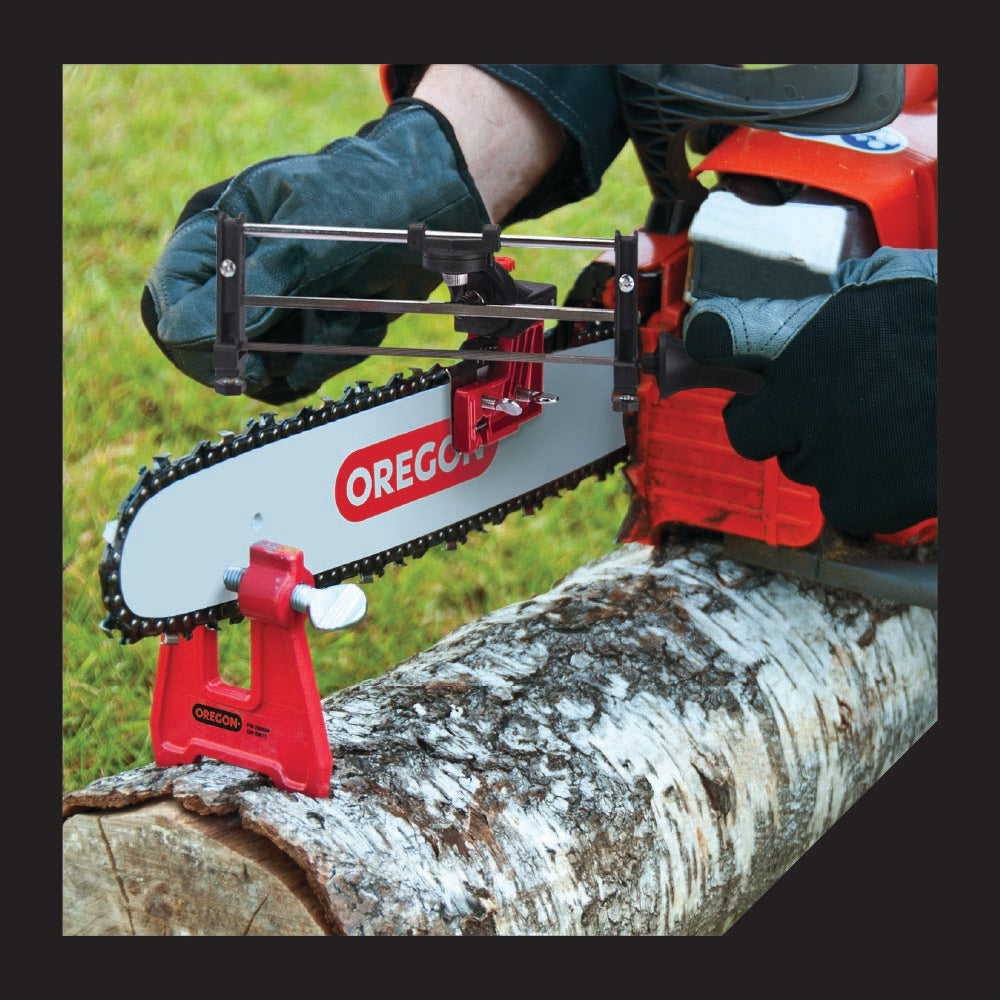Oregon® Chainsaw Filing Guide, Bar Mount Design, Assists with Filing Chainsaw Chain for Better Consistency and Accuracy, 23820
