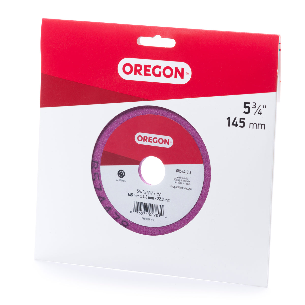 Oregon OR534-316A Grinding Wheel, 5-3/4" x 3/16"