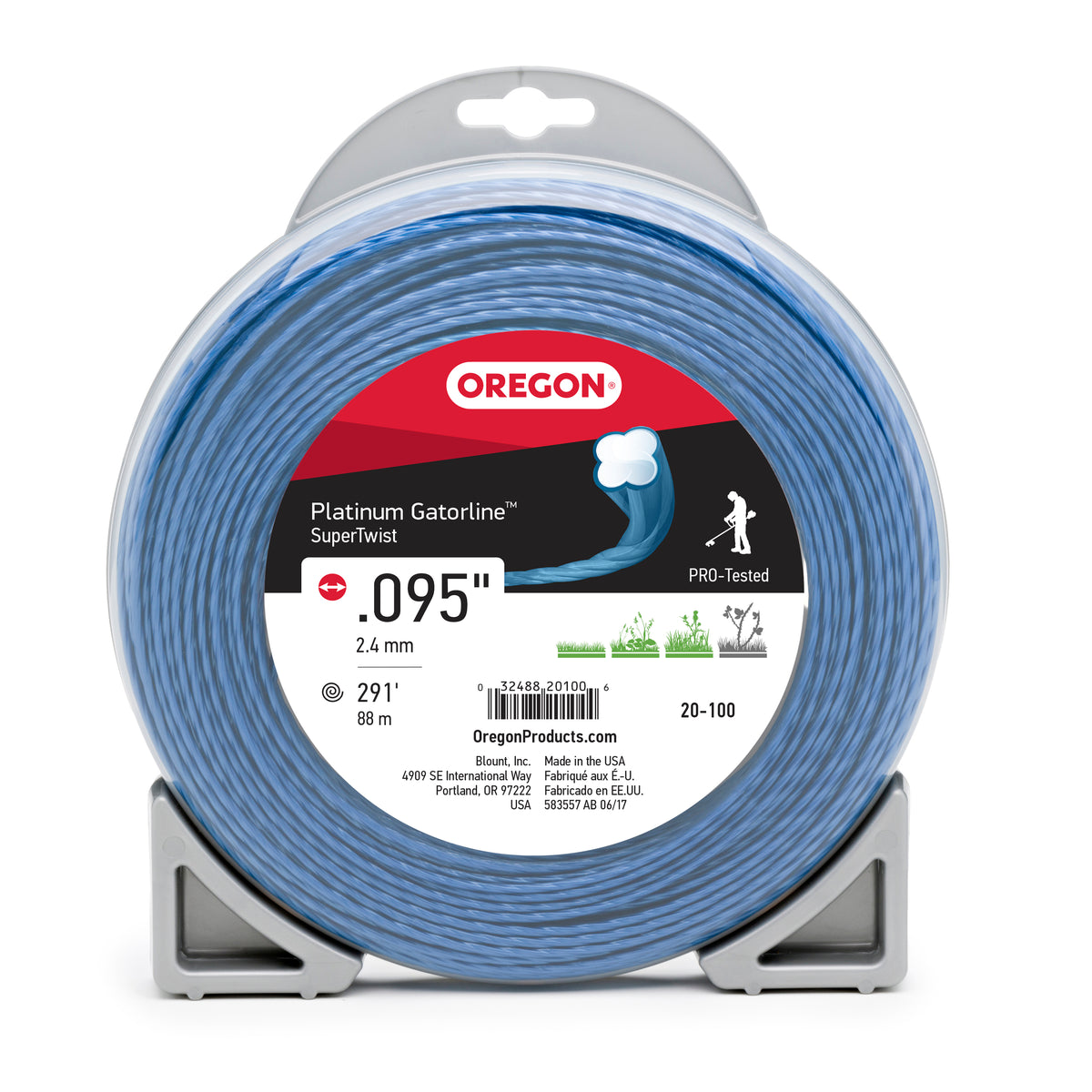 Oregon Platinum Gatorline Supertwist Trimmer Line, .095" by 289'