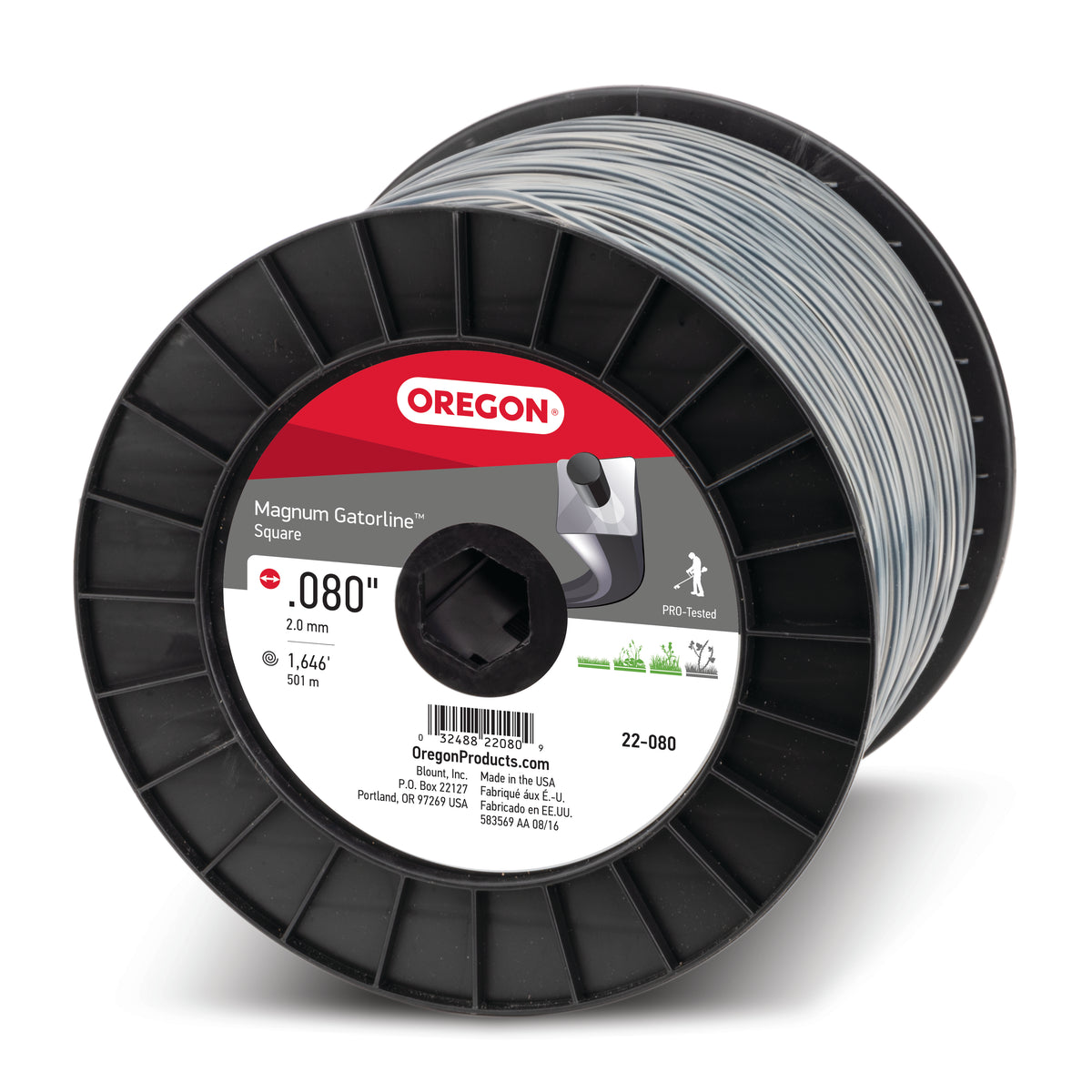 Oregon Magnum Gatorline Square trimmer Line, .080 inch by 1646 Foot