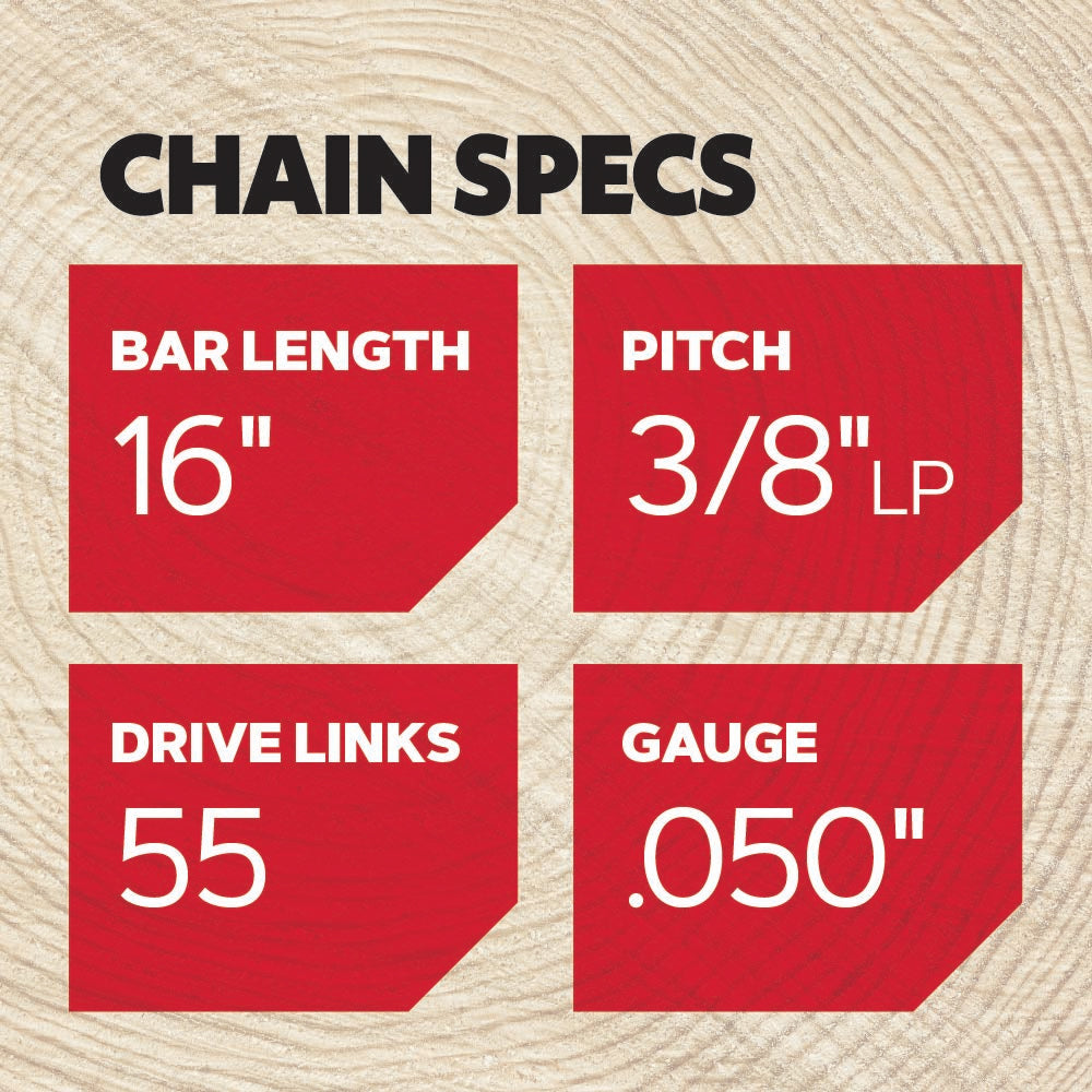 Oregon 91PX AdvanceCut Chainsaw Chain for 16-Inch Bar -55 Drive Links – fits McCulloch, Stihl, Wagner and more