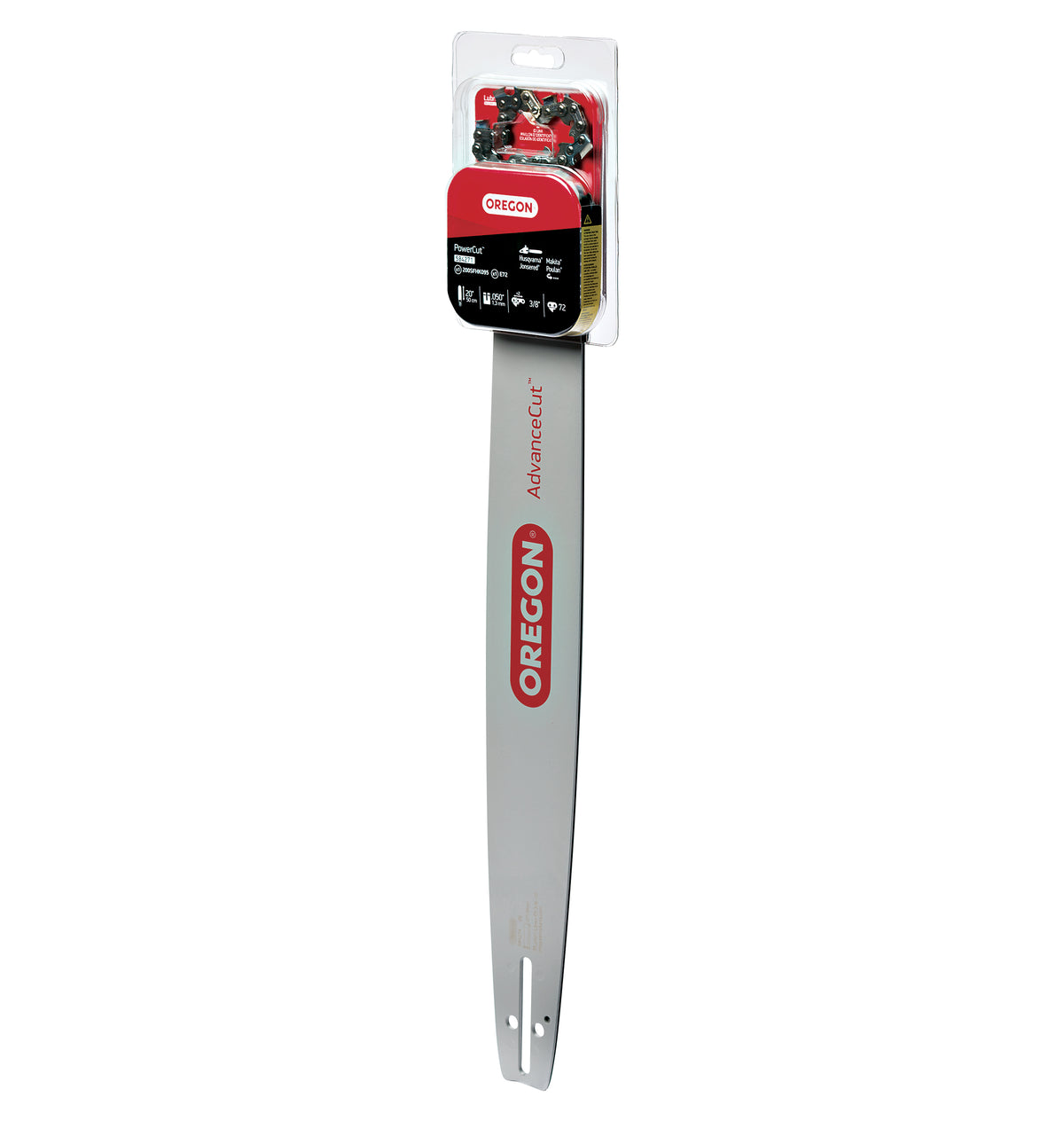 Oregon 20 in. Chainsaw Bar & E72 Chain, Fits Husqvarna, Makita, Poulan, Craftsman and Jonsered models (584271)