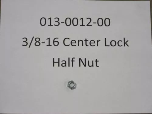 Bad Boy 3/8-16 Centerlock Half Nut - Check MowerManual for Fitment (013-0012-00)