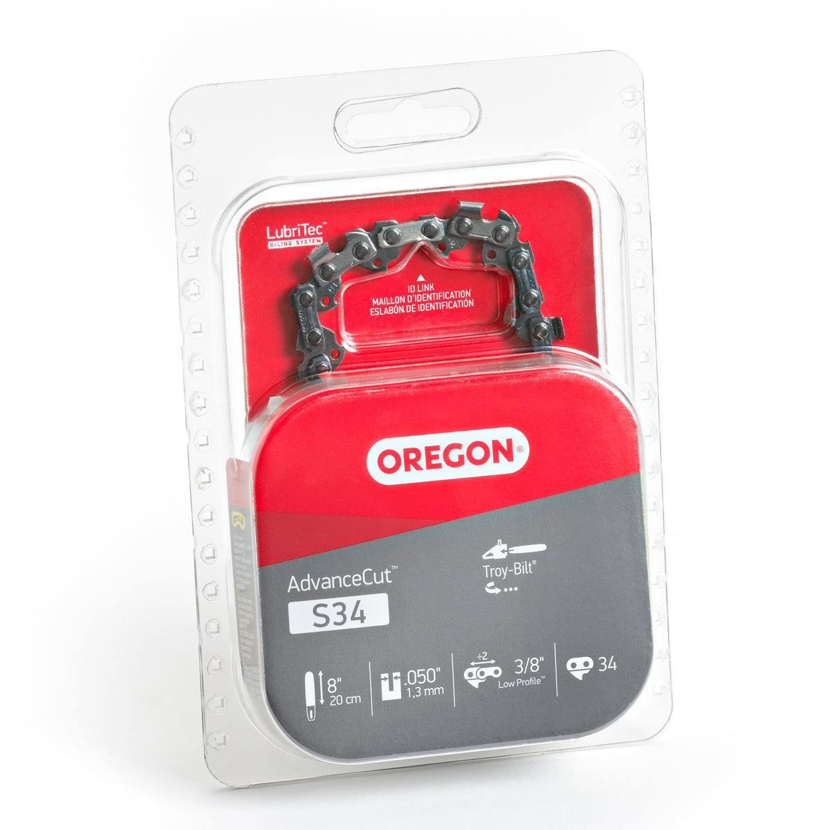 Oregon S34 AdvanceCut Saw Chain for 8 in. Bar - 34 Drive Links - fits models from Troy Bilt