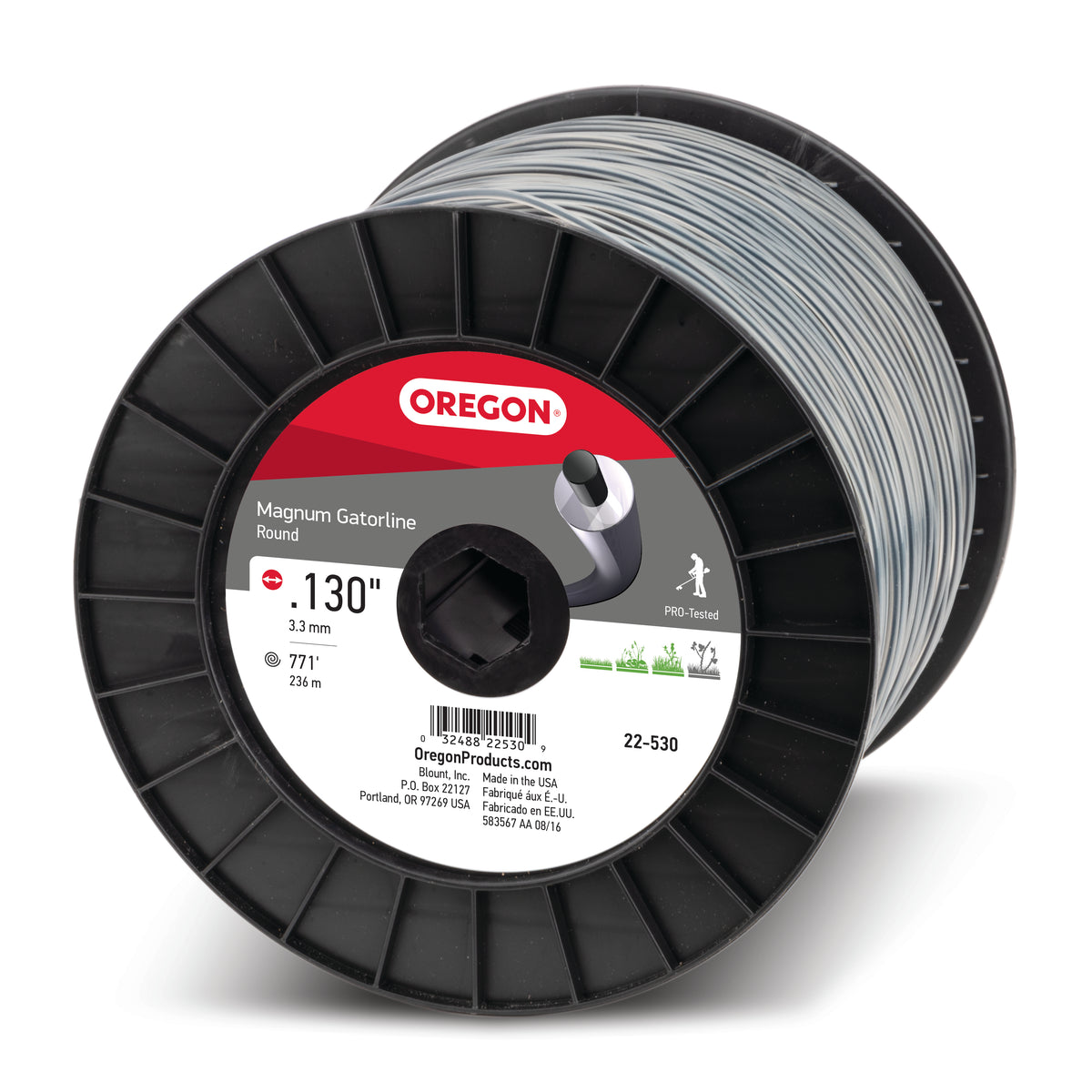 Oregon Magnum Gatorline Round Trimmer Line, .130 inch by 764 Foot