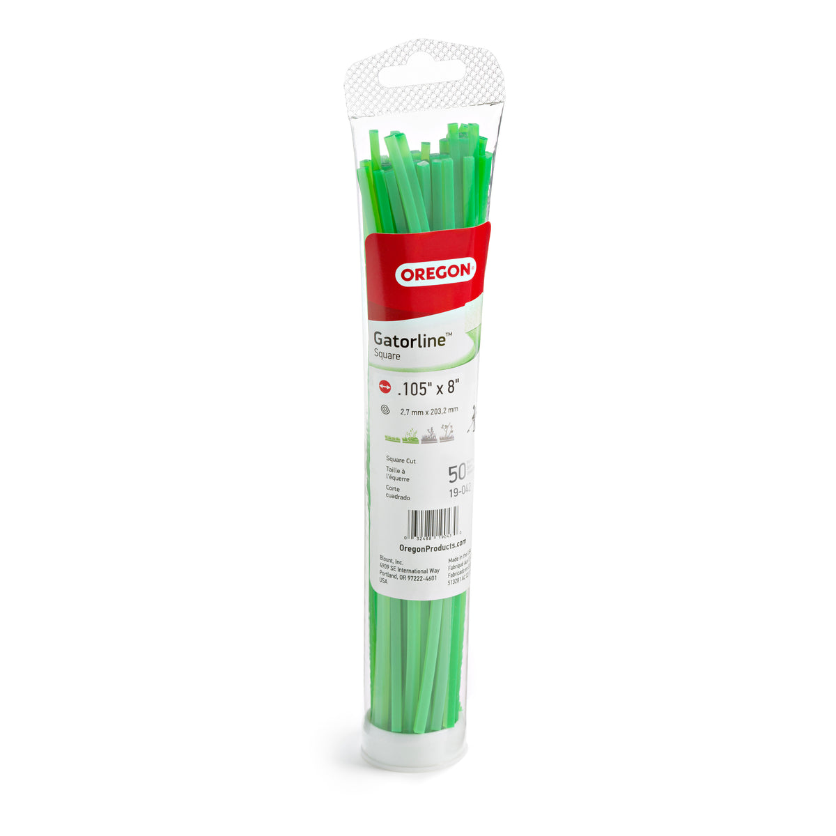 Oregon Precut Square Gatorline Trimmer Line, 0.105 in. by 8 in. Length, 50 Pcs