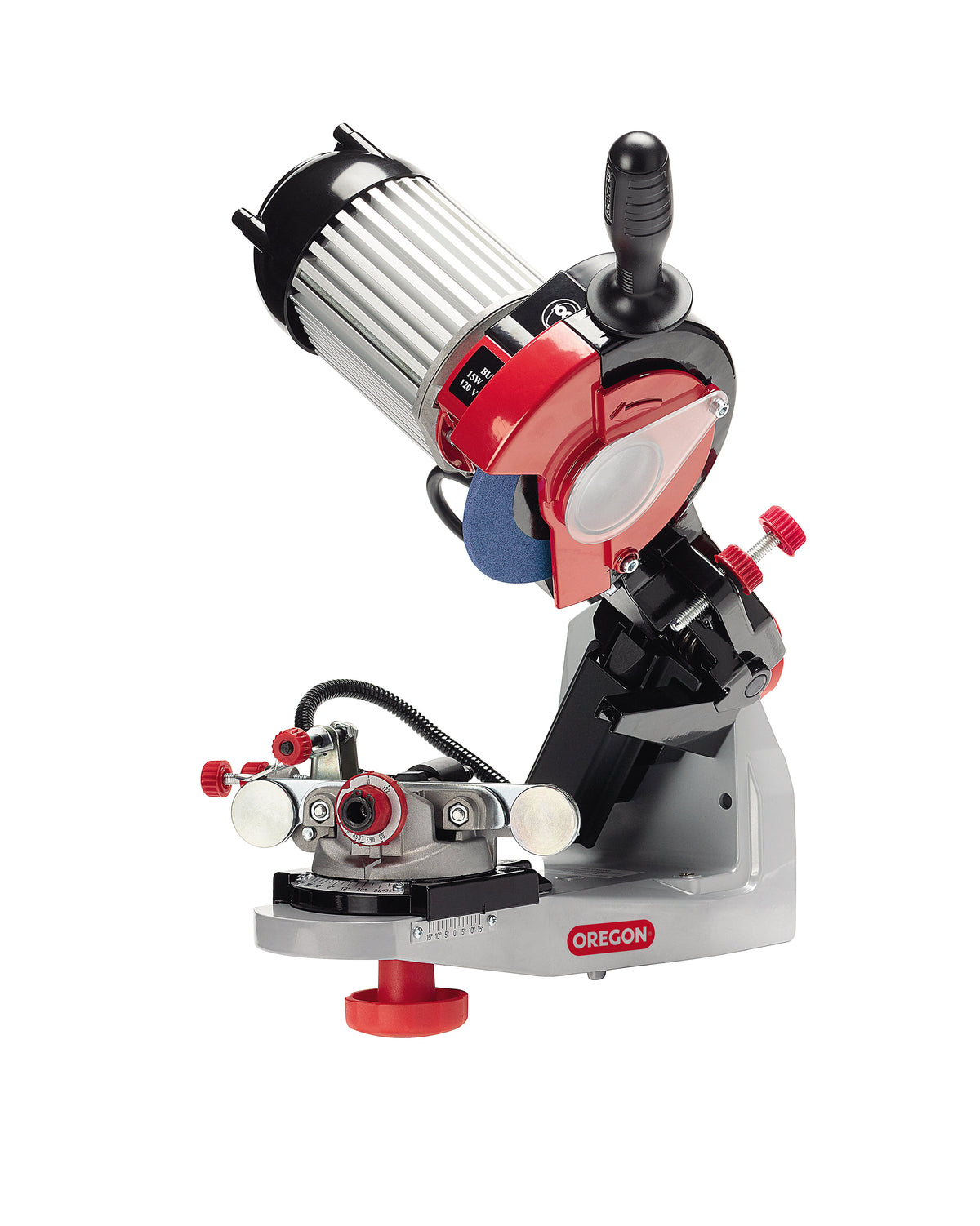 Oregon Professional 120-Volt Bench Grinder with Hydraulic Clamping, Universal Saw Chain Sharpener, for All Chainsaw Chains (620-120)