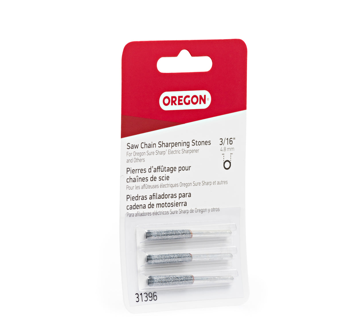 Oregon Sharpening Stones, 3/16", 3-Pack - 31396
