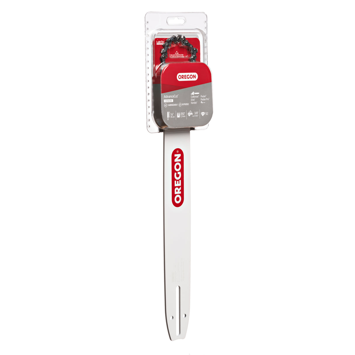 Oregon 14 in. Chainsaw Bar & S52 Chain, Fits Craftsman, Echo, Poulan and others (105699)