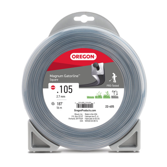 Oregon Magnum Gatorline Square Trimmer Line, .105 inch by 187 Foot