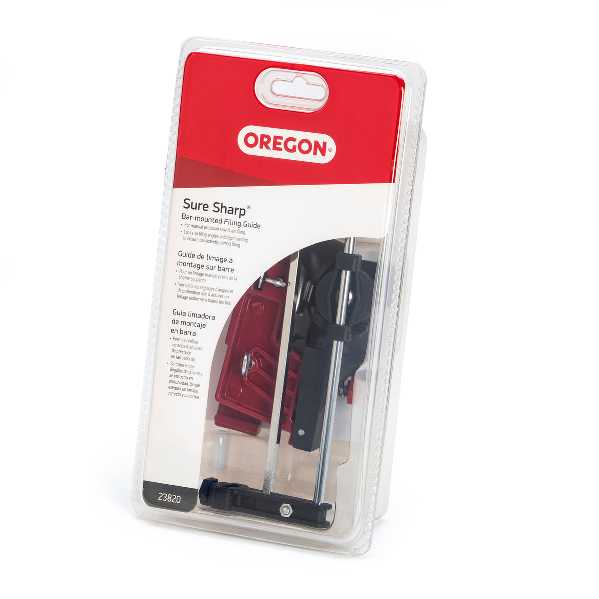 Oregon® Chainsaw Filing Guide, Bar Mount Design, Assists with Filing Chainsaw Chain for Better Consistency and Accuracy, 23820